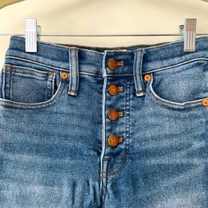 Madewell 10” high rise button fly super skinny jeans size 23